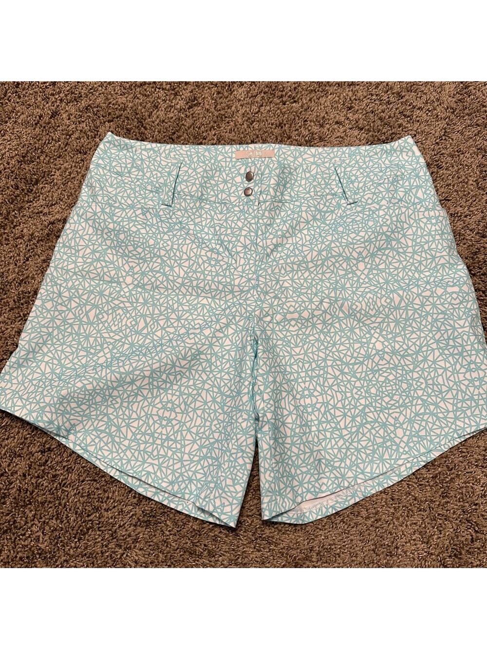Adidas Aqua and White Pattern Dress/Golf Shorts Classic Style EUC